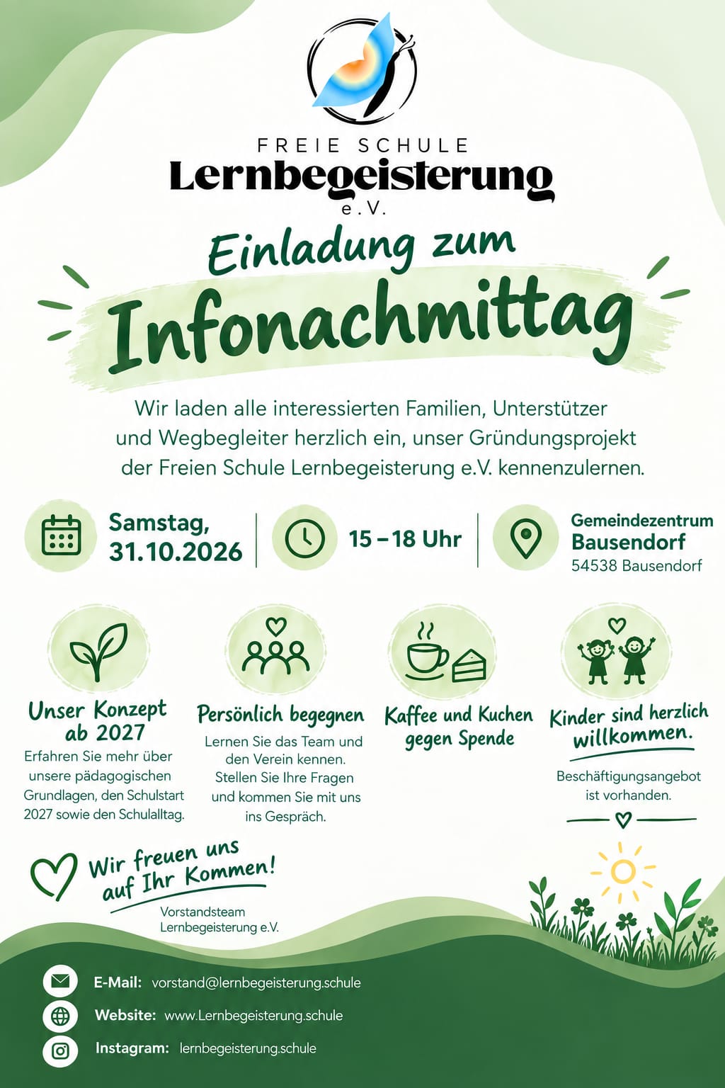 Einladung zum Infonachmittag am 31.10.2026, 15-18 Uhr, im Gemeindezentrum Bausendorf